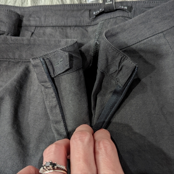 🩶 SOLD 🩶NWT Eileen Fisher graphite gray linen blend pants - Picture 5 of 11